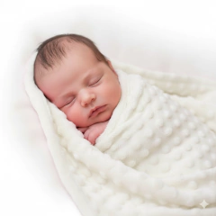 Cobertor Plush Soft Bolinha Luxo antialérgico Marfim - comprar online