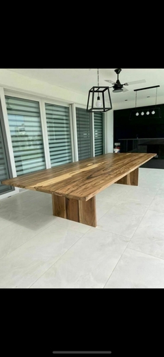 Mesa con estructura de madera - 2m x 1m - comprar online