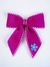 Laço Pink com enfeite de flor (unidade)