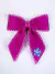 Laço rosa neon com enfeite de flor (unidade) - (cópia)