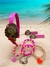 Kit 4 Pulseiras Cereja Rosa Neon - (cópia) - (cópia)
