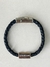 Pulseira Masculina Courino Preto Pingente Cruz Vazada Preto Fosco - (cópia)