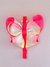 Tiara Borboleta Rosa Neon