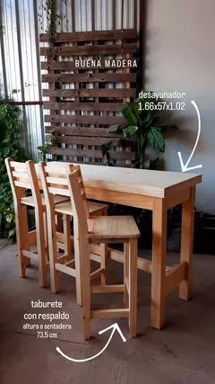 desayunador con apoya pie - comprar online