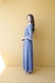 Vestido jeans longo manga bordada na internet