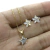 Conjunto Estrela Zircônia 8X8 - Kamene Joias 
