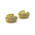Brinco Argola Grossa cravejada banhada ouro 18k - Kamene Joias 