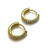 Brinco Argola 3 Fileiras de Micro Zircônia Banhada Ouro 18k - comprar online
