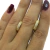 Brinco Argola 3 Fileiras de Micro Zircônia Banhada Ouro 18k - Kamene Joias 
