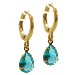 Imagem do Brinco Argola Click Gotas Zircônia Diversas Cores