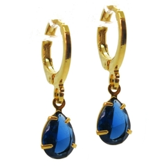 Brinco Argola Click Gotas Zircônia Diversas Cores