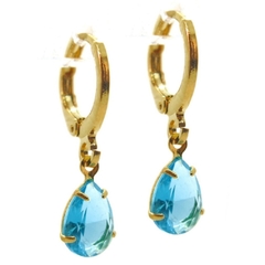 Brinco Argola Click Gotas Zircônia Diversas Cores na internet