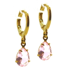 Imagem do Brinco Argola Click Gotas Zircônia Diversas Cores