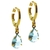 Brinco Argola Click Gotas Zircônia Diversas Cores