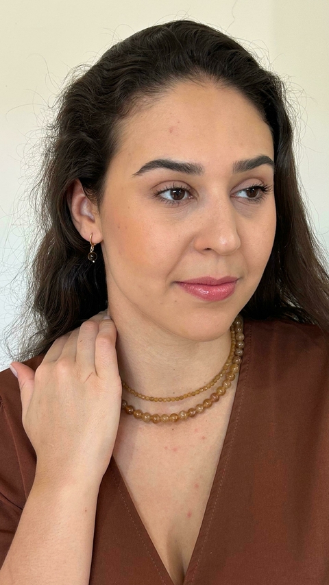 Colar Pedra Natural Citrino 40cm + 7cm de extensor - comprar online