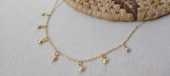 Chocker com pingente pérola