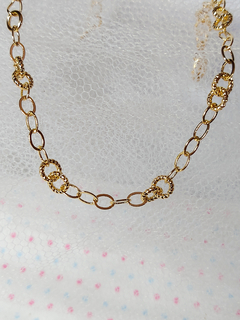 Pulseira elos redondo banhada a ouro - Vesant Semijoias