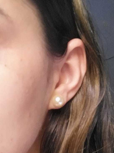 Brinco pérola 10mm