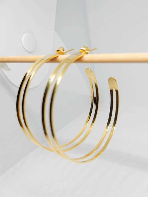 Brinco de argola 2 filetes