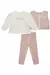 TRIO BATA C/ COLETE E CALÇA LEGGING ROSA KUKIE 80942 - comprar online