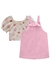 CONJ. BLUSA EM MALHA LAISE E SALOPETE EM SARJA C/ ELASTANO ROSA CLARO KUKIE 78138 - comprar online