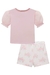 CONJ. BLUSA E SHORT E SAIA EM MOLECOTTON ROSA KUKIE 78357 - Lari Baby & Kids
