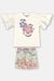 CONJ. BLUSA E SHORTS BIKER FLOWER BRANCO UP BABY 45735 - comprar online
