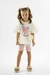 CONJ. BLUSA E SHORTS BIKER FLOWER BRANCO UP BABY 45735