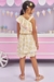Conjunto de Blusa Boxy e Saia em Malha Laise Sublimada Amarelo Kukiê 77417 na internet