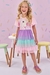 VESTIDO EM COTTON E TULE UNICORNIO ROSA KUKIE 78959