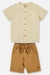 CONJ. CAMISA EM ALGODAO E BERMUDA COTTON AMARELO UP BABY 45723 - comprar online