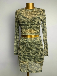 Imagem do CONJUNTO CROPPED E SAIA TULE - 40325