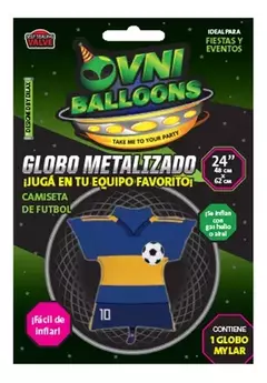 GLOBO METALIZADO CAMISETA DE FUTBOL - tienda online