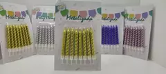 Velas Metalizadas Torneadas 8 cm. - comprar online