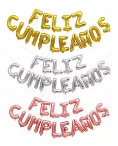 Globo Metalizado Feliz Cumpleaños.
