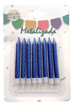 Velas Metalizadas Torneadas 8 cm. en internet