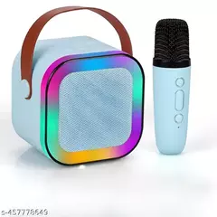 Parlante Bluetooth Luz Portatil Usb + Microfono Karaoke K12 - comprar online