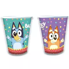 Vasos para cumpleaños x8 - Azul Clarito