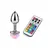 Plug Anal de Metal com 13 Cores Led e Controle (M)