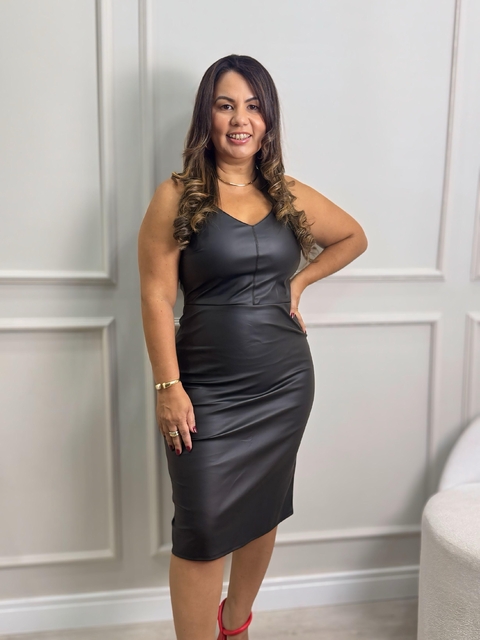 Vestido Olívia em couro eco - comprar online