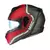 Casco Rebatible MAC 908 Rock Albarn Negro / Rojo / Mate - MotoJose