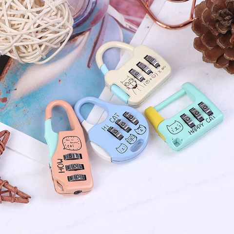 Cadeado com Senha Gatinho Laranja - comprar online