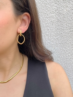 Colar choker fio alemão malha banhado em Ouro 18k - MLA semijoias