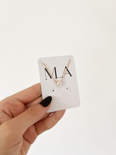 Colar ponto de luz oval banhado a Ouro 18k - comprar online