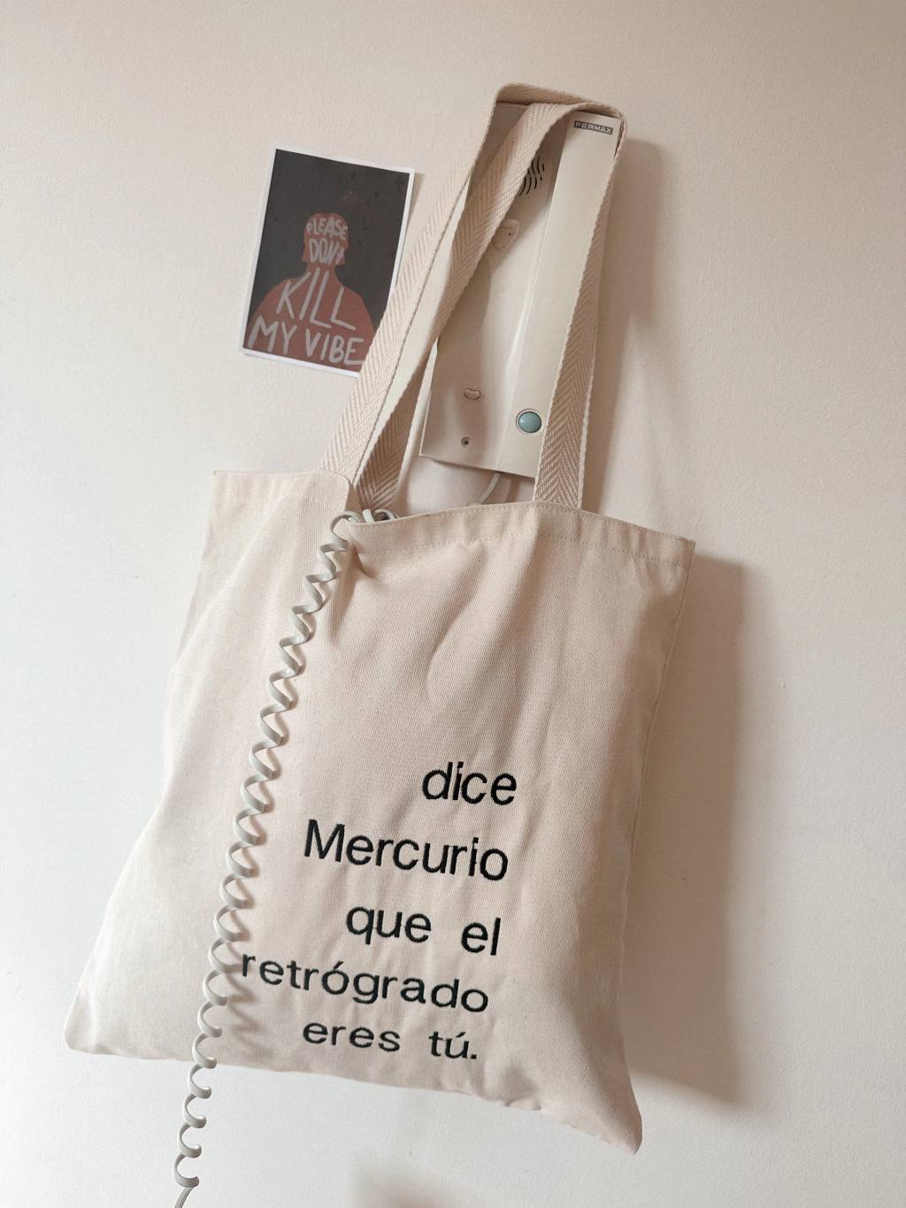 TOTE BORDADA MERCURIO RETRÓGRADO