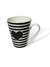 Jarro Mug Ceramica Rayas Estrella Corazón Blanco Negro 318Ml - comprar online