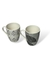 Jarro Mug Ceramica Hojas Blanco-Negro Gris 370Ml - comprar online