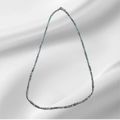 GARGANTILLA PLATA Y ORO ESPIGA 45 CM