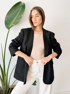 blazer oversize de lino