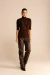 BLUSA DE MALHA MARROM NOBUCK - loja online
